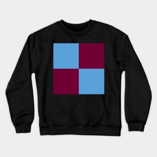 Burnley Claret and Blue Checkered Fan Flag Crewneck Sweatshirt